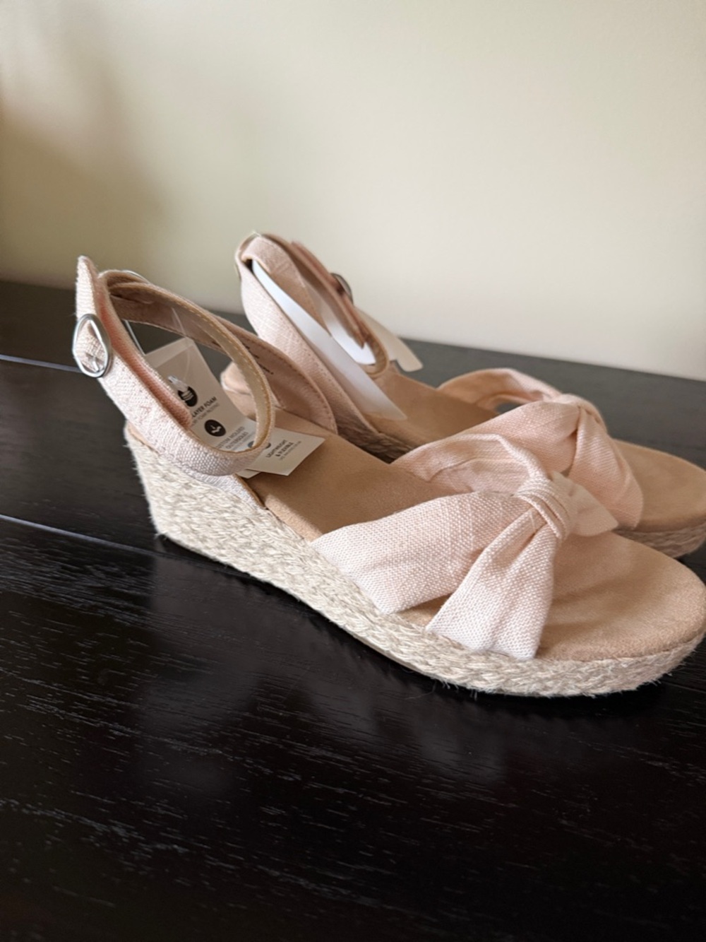 Kim Rogers Wedge Espadrille Sandals in Blush Pink - Women